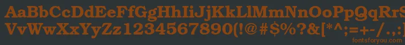 BookmanstdDemi-fontti – ruskeat fontit mustalla taustalla