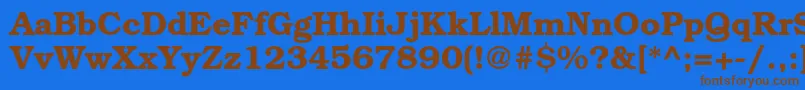 BookmanstdDemi Font – Brown Fonts on Blue Background