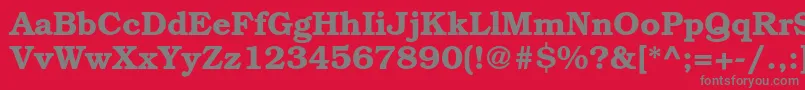 BookmanstdDemi Font – Gray Fonts on Red Background