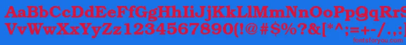 BookmanstdDemi Font – Red Fonts on Blue Background