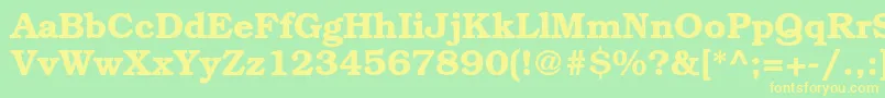 BookmanstdDemi Font – Yellow Fonts on Green Background