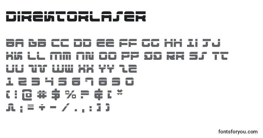Fuente Direktorlaser - alfabeto, números, caracteres especiales