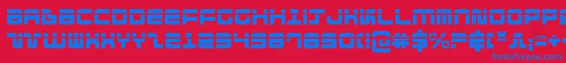 フォントDirektorlaser – 赤い背景に青い文字