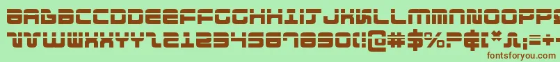 Direktorlaser-fontti – ruskeat fontit vihreällä taustalla