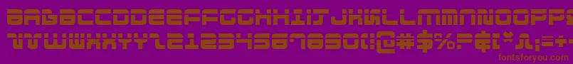 フォントDirektorlaser – 紫色の背景に茶色のフォント