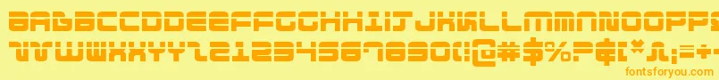 Direktorlaser Font – Orange Fonts on Yellow Background