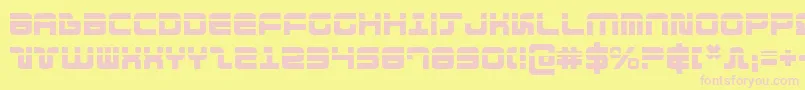 Direktorlaser-fontti – vaaleanpunaiset fontit keltaisella taustalla