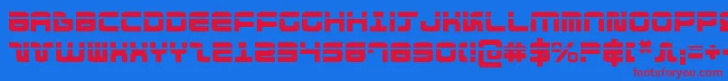 Direktorlaser Font – Red Fonts on Blue Background