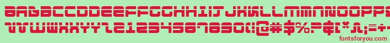 フォントDirektorlaser – 赤い文字の緑の背景