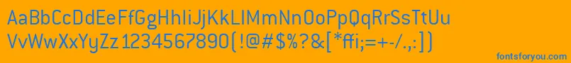 Шрифт ConduitItcLight – синие шрифты на оранжевом фоне