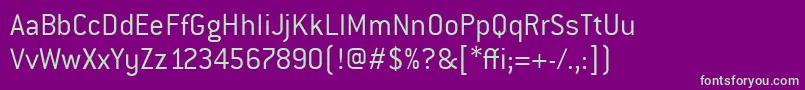 Шрифт ConduitItcLight – зелёные шрифты на фиолетовом фоне