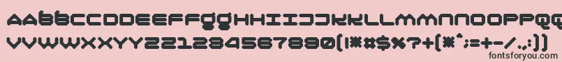 Oliray41Normal Font – Black Fonts on Pink Background