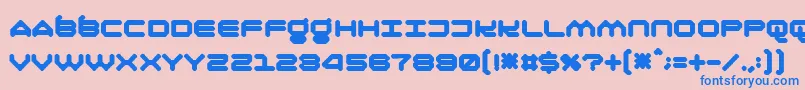 Oliray41Normal Font – Blue Fonts on Pink Background