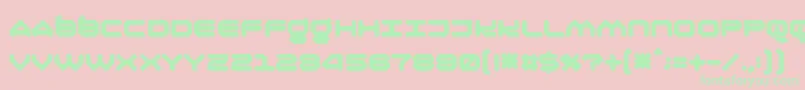 Oliray41Normal Font – Green Fonts on Pink Background