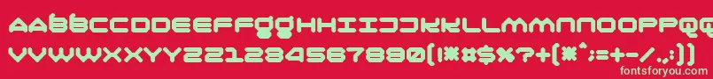 Oliray41Normal Font – Green Fonts on Red Background