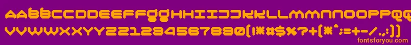 Oliray41Normal Font – Orange Fonts on Purple Background