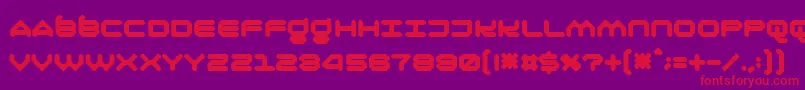 Шрифт Oliray41Normal – красные шрифты на фиолетовом фоне