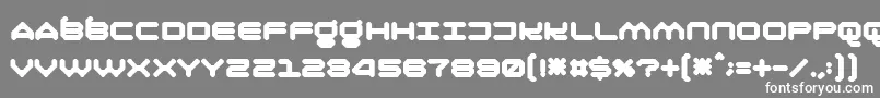 フォントOliray41Normal – 灰色の背景に白い文字