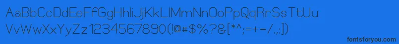 ElgethySquare Font – Black Fonts on Blue Background