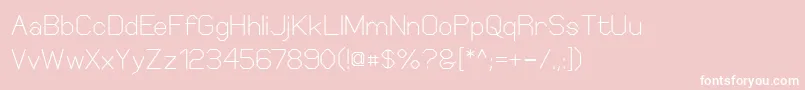 ElgethySquare-fontti – valkoiset fontit vaaleanpunaisella taustalla