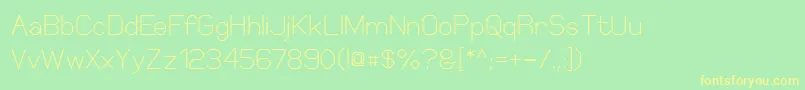 ElgethySquare-fontti – keltaiset fontit vihreällä taustalla