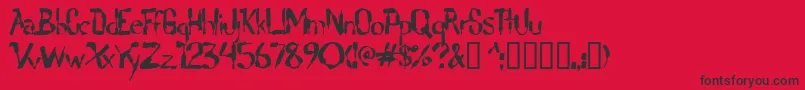 Lochen Font – Black Fonts on Red Background