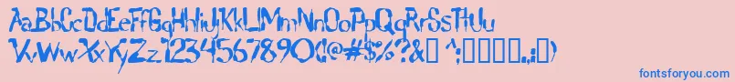 Lochen Font – Blue Fonts on Pink Background