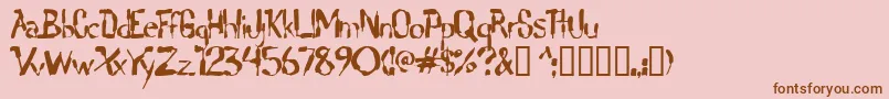 Lochen Font – Brown Fonts on Pink Background