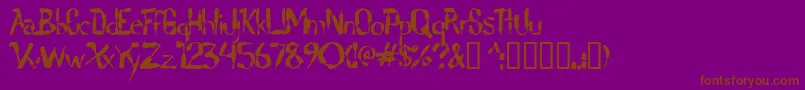 Lochen Font – Brown Fonts on Purple Background