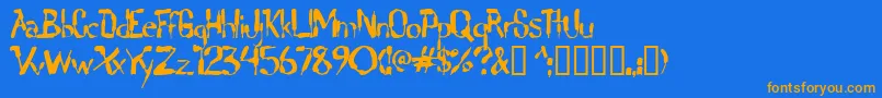 Lochen Font – Orange Fonts on Blue Background