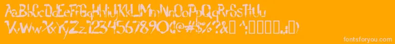 Lochen Font – Pink Fonts on Orange Background