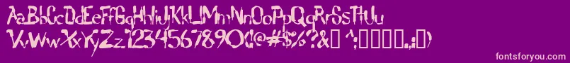 Lochen Font – Pink Fonts on Purple Background