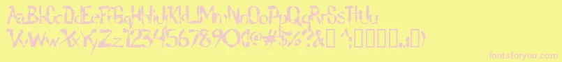 Lochen Font – Pink Fonts on Yellow Background