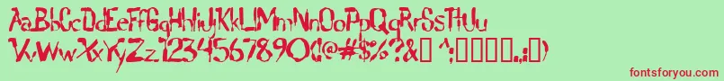 Lochen Font – Red Fonts on Green Background