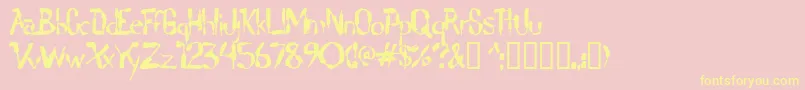 Lochen Font – Yellow Fonts on Pink Background