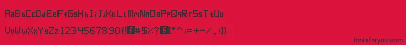 Шрифт Pixur – чёрные шрифты на красном фоне