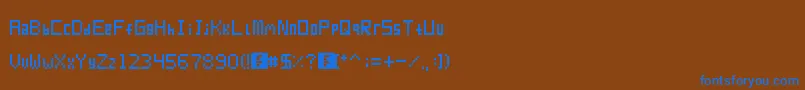 Шрифт Pixur – синие шрифты на коричневом фоне
