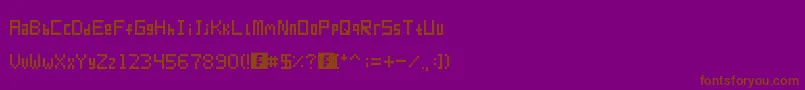 フォントPixur – 紫色の背景に茶色のフォント