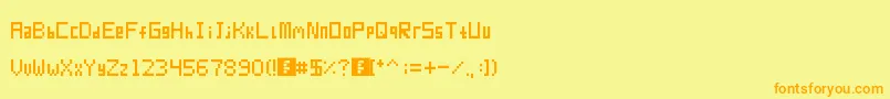 Шрифт Pixur – оранжевые шрифты на жёлтом фоне