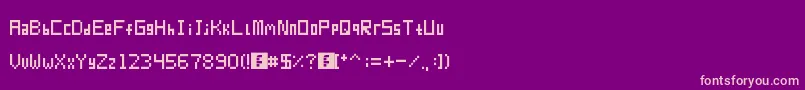 Więcej informacji o czcionce Pixur Czcionka Pixur – różowe czcionki na fioletowym tle