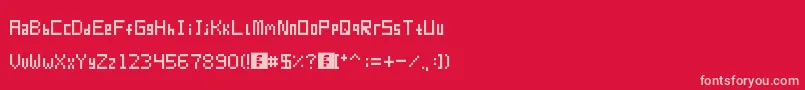 Шрифт Pixur – розовые шрифты на красном фоне