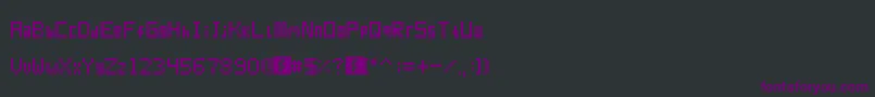 フォントPixur – 黒い背景に紫のフォント