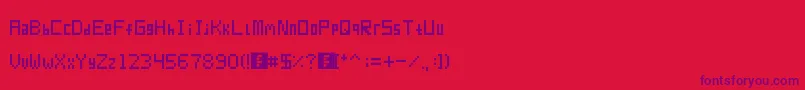 フォントPixur – 赤い背景に紫のフォント