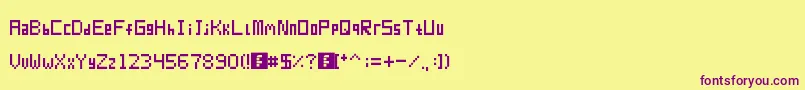 Шрифт Pixur – фиолетовые шрифты на жёлтом фоне