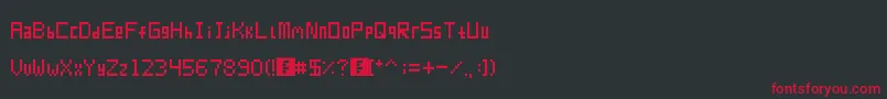 Pixur Font – Red Fonts on Black Background