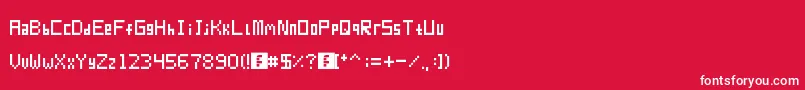 フォントPixur – 赤い背景に白い文字