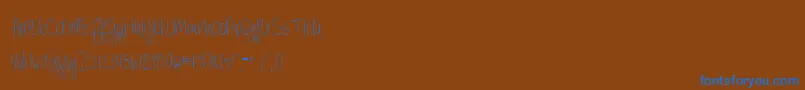 BmdAlwaysForever Font – Blue Fonts on Brown Background