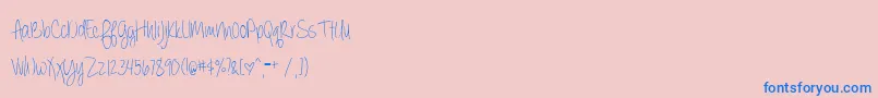 fuente BmdAlwaysForever – Fuentes Azules Sobre Fondo Rosa