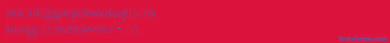BmdAlwaysForever Font – Blue Fonts on Red Background