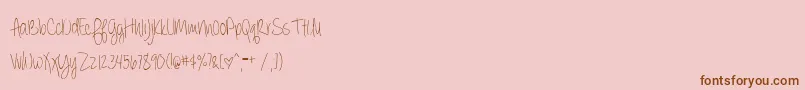BmdAlwaysForever Font – Brown Fonts on Pink Background